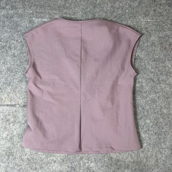 Athleta Rosy Bayview Tee Women’s Small Faux Wrap Front Stretch Purple - Picture 7 of 7